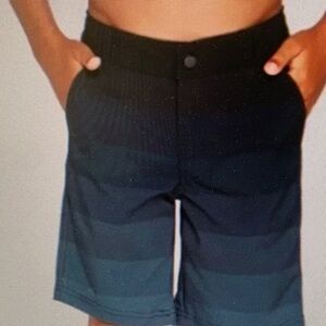 Kids Swim Shorts - Black and Blue